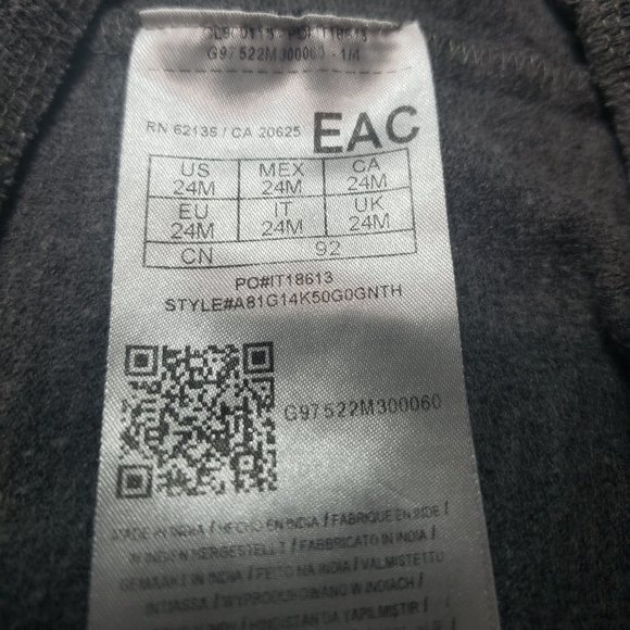 Guess Sweatpants Grey Pink Accents Embroidered Logo Elastic Waist 24 Month Size - Picture 7 of 7